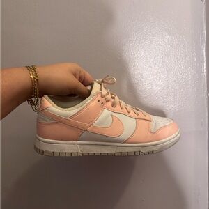 Nike  Low-Top Sneakers in Peach Pink and Cream